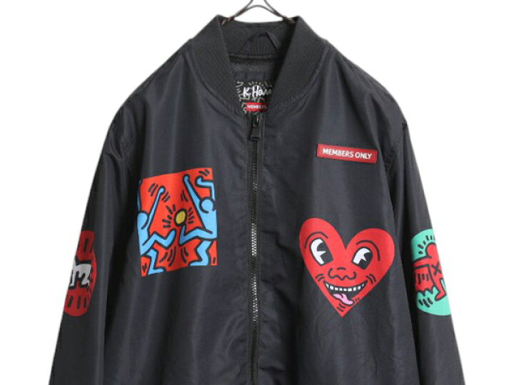 楽天市場】Keith Haring × MEMBERS ONLY フルジップ ナイロン 
