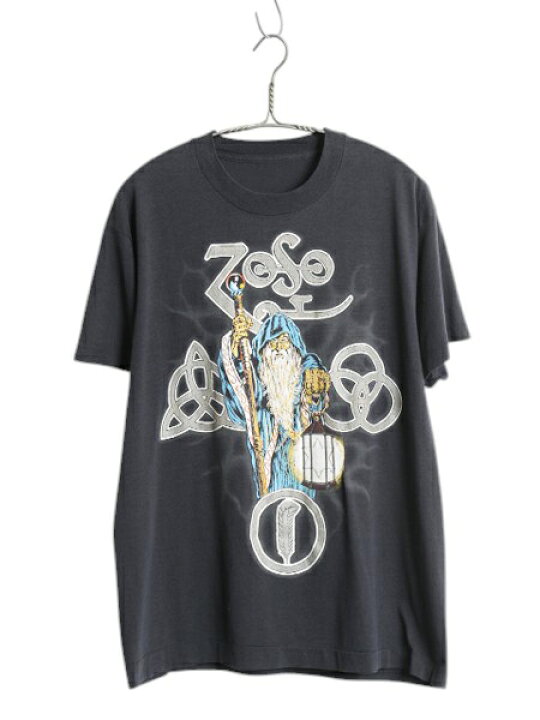 楽天市場】80s ☆ レッドツェッペリン ロゴ イラスト プリント Tシャツ 