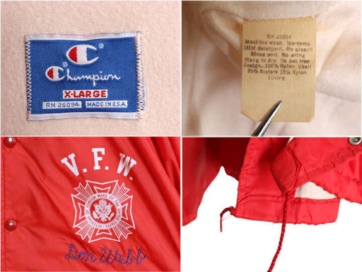 楽天市場】80s USA製 チャンピオン ナイロン コーチ ジャケット メンズ  