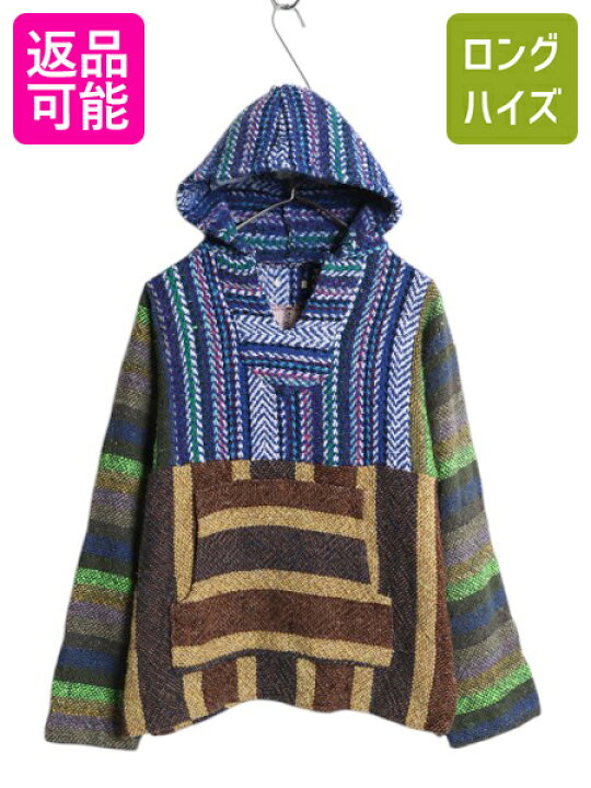 楽天市場】総柄 メキシカン パーカー メンズ レディース M 程/ プル 