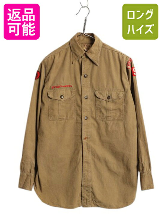 楽天市場】30s USA製 BSA ボーイスカウト 長袖 シャツ メンズ S 程 