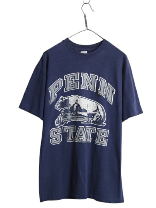 楽天市場】80s USA製 チャンピオン 3段 カレッジ プリント Tシャツ 