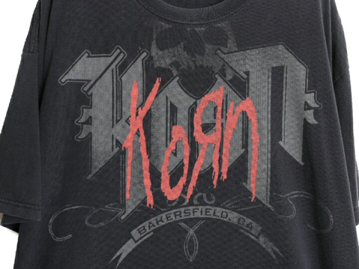 楽天市場】KORN スカル ロゴ イラスト プリント Tシャツ メンズ XXL Korn グラフィックプリント Tシャツ ブラック
