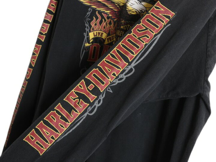 楽天市場】ハーレー ダビットソン 4面 プリント 長袖 Tシャツ メンズ  