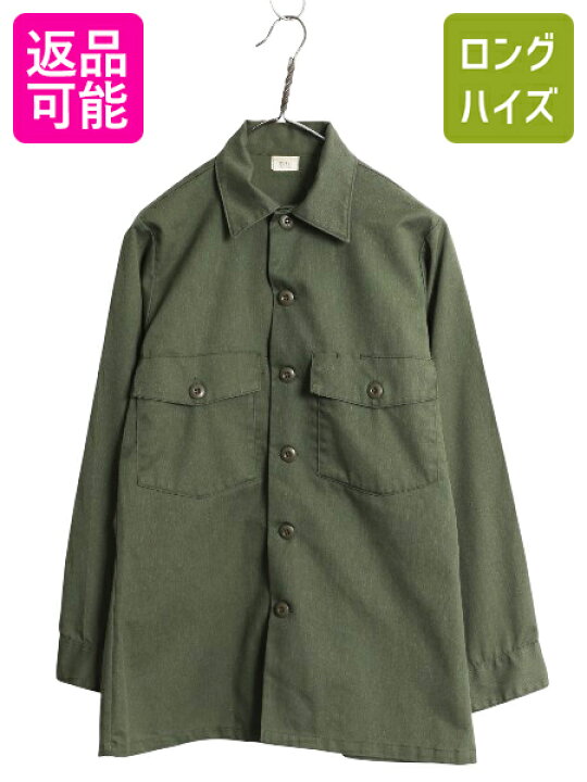 楽天市場】80s 米軍実物 US ARMY ユーティリティ シャツ メンズ S 