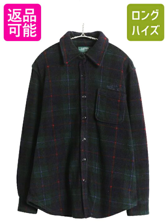 楽天市場】90s ローレン ラルフローレン チェック フリース シャツ 