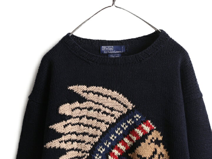 楽天市場】RL-94 手編み 90s ☆ ポロ ラルフローレン インディアン  