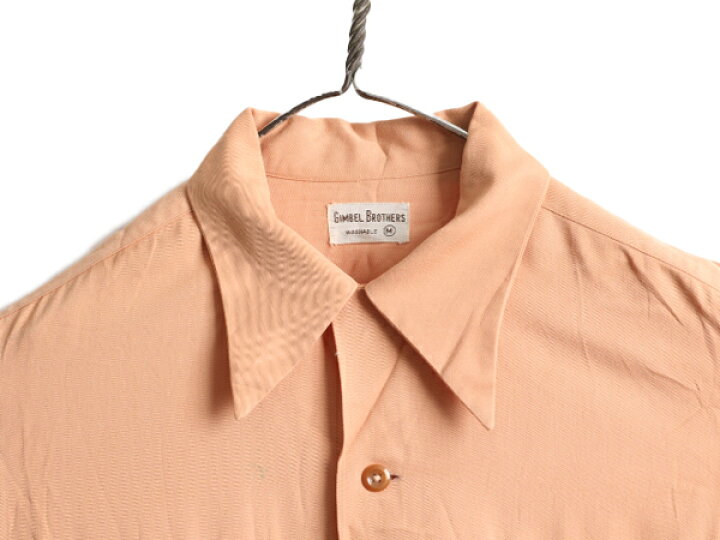 楽天市場】40s ☆ Gimbel レーヨン ギャバジン 長袖 オープンカラー  