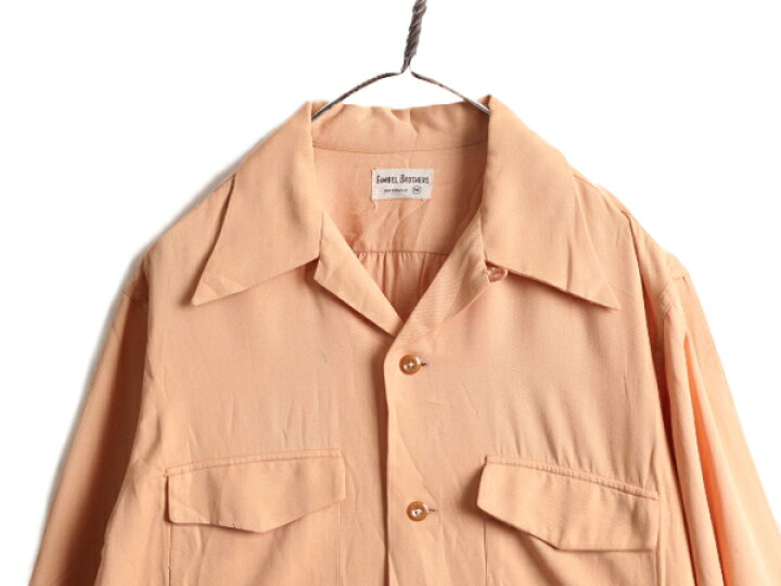 楽天市場】40s ☆ Gimbel レーヨン ギャバジン 長袖 オープンカラー  