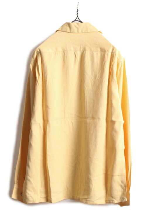 楽天市場】40s ☆ レーヨン ギャバジン 長袖 オープンカラー シャツ  