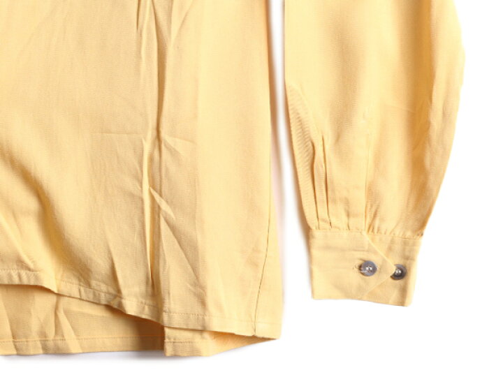 楽天市場】40s ☆ レーヨン ギャバジン 長袖 オープンカラー シャツ  