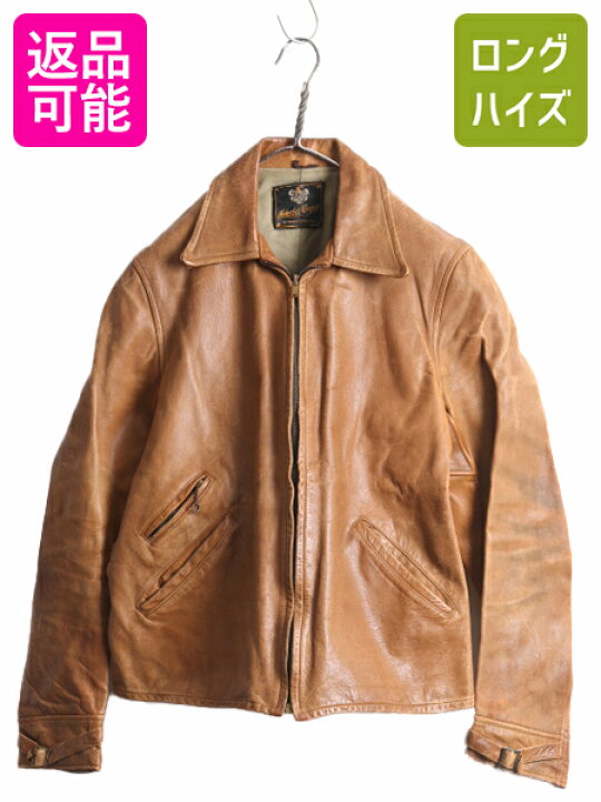 楽天市場】40s ☆ 本革 レザー スポーツ ジャケット メンズ M 程 40 