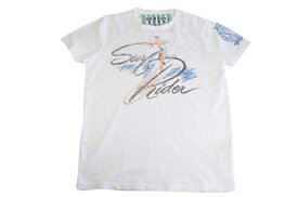 SUNSET SURF サンセットサーフ メンズ 半袖 Tシャツ「サーフライダー」オプティックホワイト BY ジョンソンモータース アメカジ バイカー あす楽
