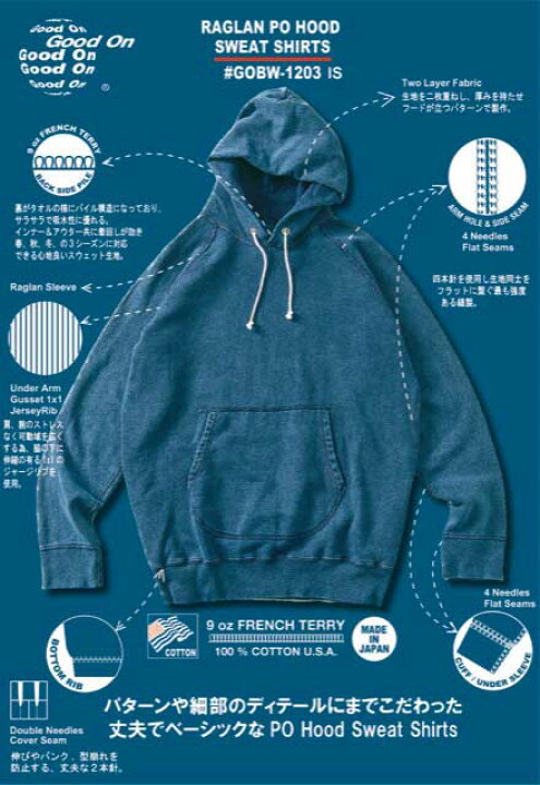 楽天市場】GOOD ON グッドオン 長袖 ロングスリーブ ラグランプル 
