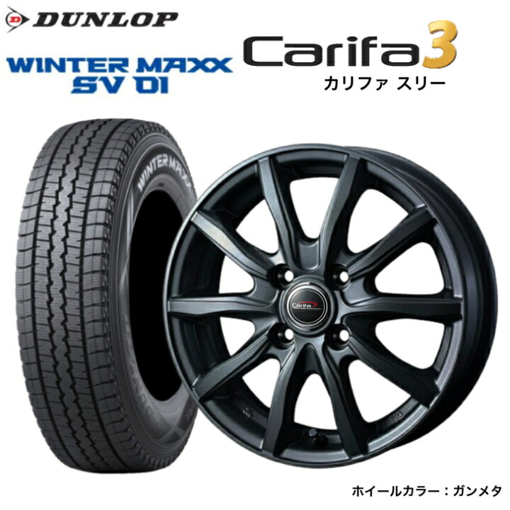 楽天市場】【2023年製 】ダンロップ ウィンターマックスSV01 145R12 