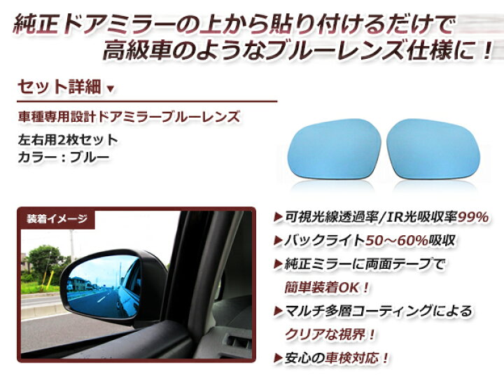 楽天市場】【送料無料】 ランドクルーザープラド ブルーレンズミラー 