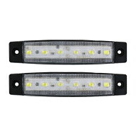 LED サイドマーカー 24V 車用 白 ホワイト 2個 フラット 角型 9mm 薄型マーカー トラック 車高灯 車幅灯 …