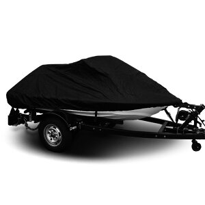 【送料無料】 厚手◎ ジェット スキー カバー Lサイズ 250〜370cm 2〜3人乗り向け 収納ポーチ付き 水上 バイク オートバイ ボート マリン ブラック 黒