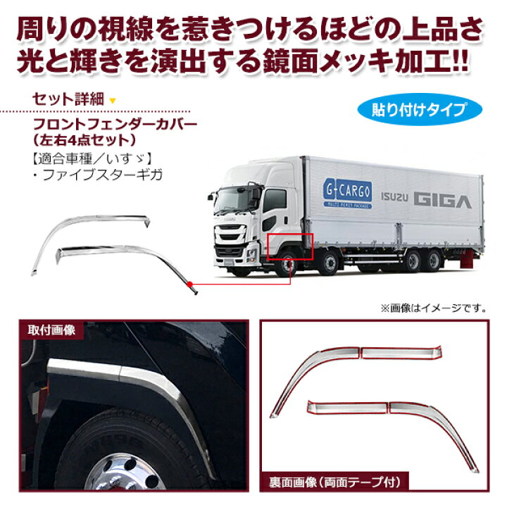 楽天市場】【送料無料】 いすゞ イスズ ファイブスターギガ メッキ  