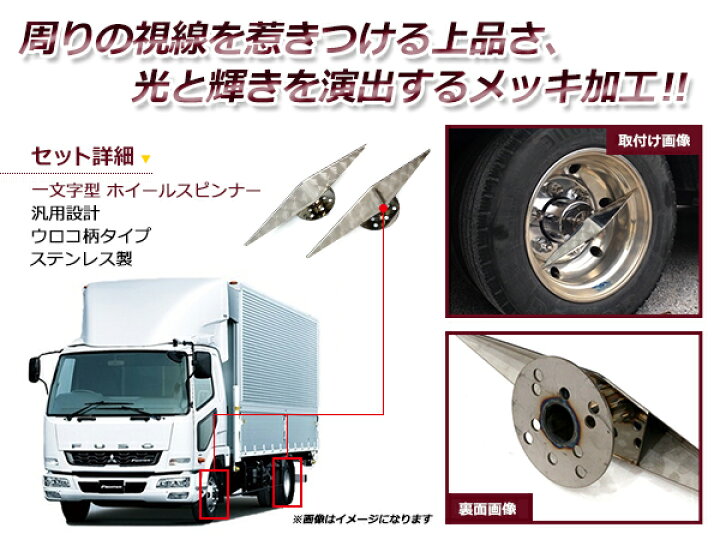 楽天市場】【送料無料】 一文字型 ホイールスピンナー 2個セット 19.5 
