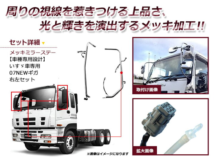 楽天市場】【大型商品】【送料無料】 いすゞ 07ギガ / NEWギガ メッキ 