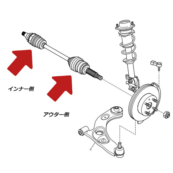 楽天市場】スピージー ミラ L250S 分割式 ドライブシャフト ブーツ BAC 
