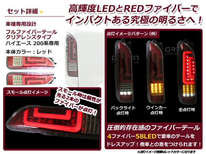 楽天市場】【送料無料】 フルLED フルファイバー テールランプ トヨタ 