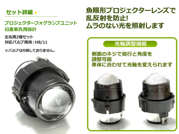 楽天市場】【送料無料】プロジェクター フォグランプユニット 
