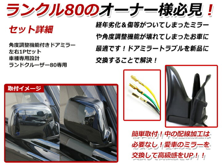楽天市場】【送料無料】 ブラック ミラーカバー ランドクルーザー 