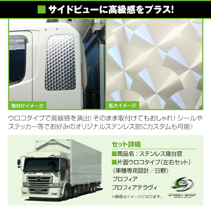 楽天市場】【送料無料】 プロフィア テラヴィ 寝台窓 ベッド窓 ウロコ 