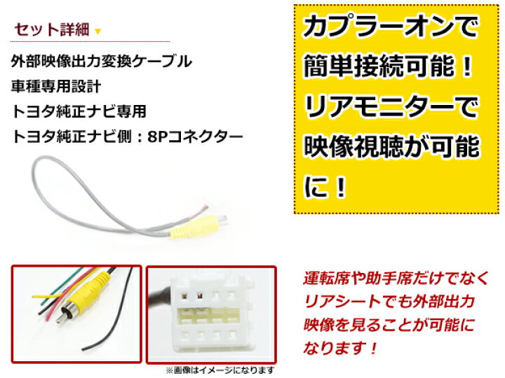 楽天市場】【メール便送料無料】 トヨタナビ専用 映像出力ケーブル 後 