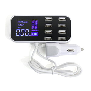 ԍUSBA_v^[ 8|[g ԍڏ[d USB 2.4A }[d VK[\Pbg `[W[ LEDfBXvC X}z ^ubg ^ y