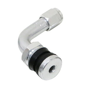 エアバルブ 11.3mm チューブレスタイヤ アルミ PVR32 L型 90度 シルバー クランプイン エアーバルブ 11.3φ 1本 ホイール キャップ 金属製 車 バイク