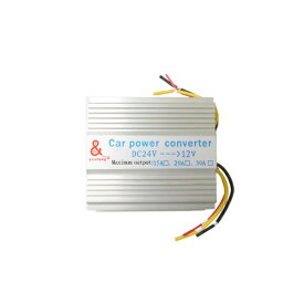【送料無料】 20A DC-DCコンバーター 24V→12V 24V車 トラック 大型車 で 12V の カー用品 オーディオ が 使用可能に DC24V-12V 変換器 DCDC デコデコ コンバーター 電源 変圧 変換 自動車 コンセント アンペア 24V 12V ボルト