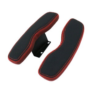 ハイエース 200系 標準 ワイド ドアアームレスト 左右セット レッドステッチ×ワインレッド 運転席 助手席 肘掛け 肘置き ひじ掛け