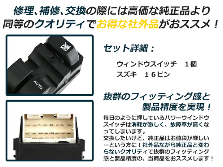 楽天市場】【送料無料】 パワーウィンドウスイッチ ピノ HC24S 日産 