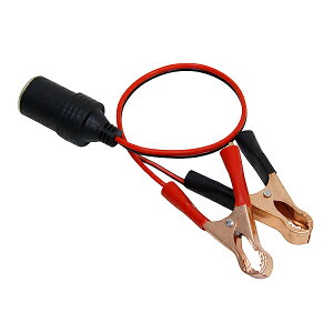ワニ口クリップ シガーソケット メス コネクター 12V 1個 440mm メス プラグ コネクター バッテリー 電源 直結 アダプタ 自動車 車 バイク