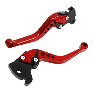 バイク クラッチ ブレーキ レバーセット アルミ 6段階調整 レッド 赤 ヤマハ YAMAHA ジョグ JOG ZR 3YK アプリオタイプ2 CNC