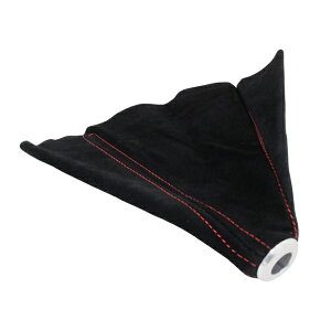 バックスキン シフトブーツ レッドライン ブラック 赤 × 黒 MT AT 対応 本革調 シフトブーツカバー シフトレバーカバー 汎用