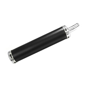 【送料無料】 NS-1/NS50F/NSR50/NSR80/NSR125/NSR250 アルミサイレンサー ブラック 1本 社外チャンバー用 2スト 2ストローク ガスケット/ボルト付属 バイク 単車 オートバイ 交換用 後付け
