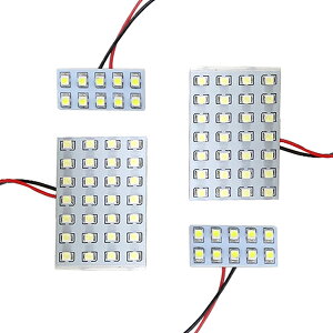 【メール便送料無料】 LEDルームランプ イプサム SXM15 H8〜H13 76発【トヨタ SMD 室内灯 ルームランプ ホワイト 白 ルームランプセット ルーム球 電球 LED球 純正交換式 車内灯 車内ライト 室内灯