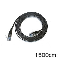 【メール便送料無料】 LANケーブル 15m カテゴリ6 フラットケーブル スリム 黒 【有線 ネット 配線 コー…
