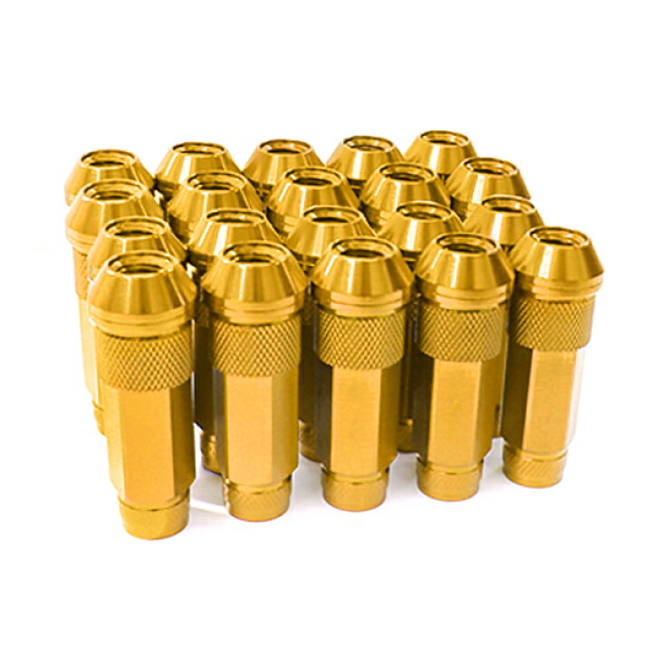 楽天市場】70mm ロングホイールナット M12 P1.5 20本 イエロー USDM 