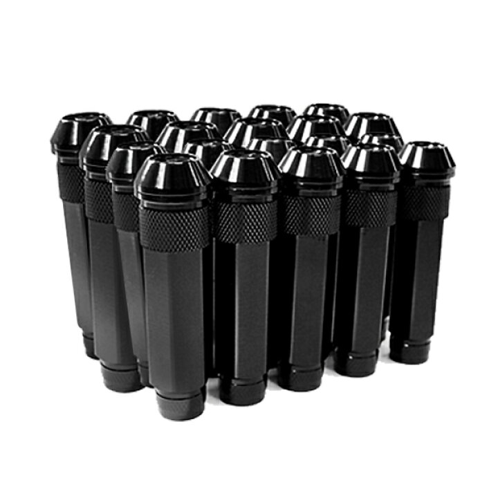 楽天市場】70mm ロングホイールナット M12 P1.25 20本 ブラック USDM 