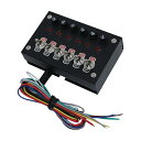 6連 スイッチボックス トラック デコトラ ブラック 12V 24V メインスイッチ30A サブスイッチ各5A 車内電源コントロー…