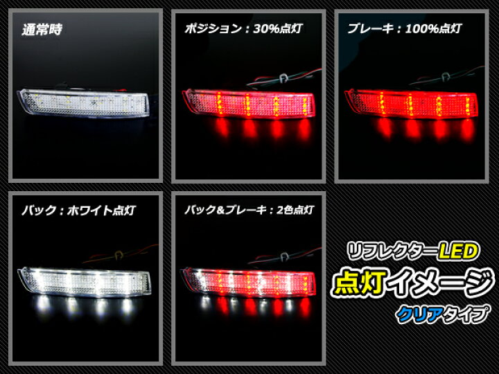 楽天市場】純正交換式 LEDリフレクター バモス HM1 HM2 後期 レッド  