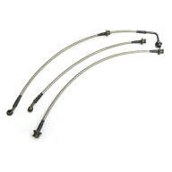 【送料無料】 ブレーキホース スズキ ジムニー JB23 100mm ステンメッシュ 3本 セット ブレーキ ホース …