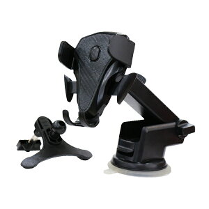 【送料無料】 車載ホルダー 2in1 スマホホルダー 真空ゲル吸盤 360度回転 伸縮アーム スマホスタンド 携帯 ホルダー ワンタッチ式