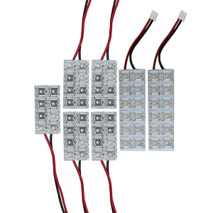 送料無料 LEDルームランプ エスティマ 40系 H12〜H17 64発【トヨタ FLUX 室内灯 電球 ブルー 青 ルームランプセット ルーム球 カーアクセサリー 取付簡単 トランク ラゲッジ にも】