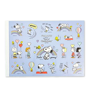 スヌーピー メモパッド シール付きメッセージ メモ帳 ミニレター4デザイン 64枚 A6サイズPEANUTS SNOOPY